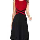 VFSHOW Womens Front Zipper Work Office Business Casual Church A Line Dress (XXL)