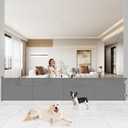 Upgrade 200" Retractable Baby Gates Extra Wide with Reinforced Strips, Mesh Retractable Dog Gate for Garage, 41" Tall Retractable Gate Indoor Outdoor for Pet and Baby-Grey