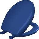 Bemis Classic Colors Slow Close Toilet Seat, Easy Clean Hinges and Durable Plastic Seat, Made in USA, Round, Colonial Blue