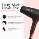 REVLON SmoothStay Coconut Oil Infused Hair Dryer with Diffuser & Concentrator - Ionic Ceramic Blow Dryer for Frizz Control, Shine, Smoothness & Volume, 1875W Lightweight Salon-Quality