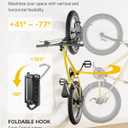 monTEK Bike Wall Mount for 4.5" Tire Width, Swivel Bike Wall Hanger Holds Up to 77lbs, Space-Saving Bike Rack Garage, Heavy Duty Bike Storage for Bedroom Home Office, 1 Pack