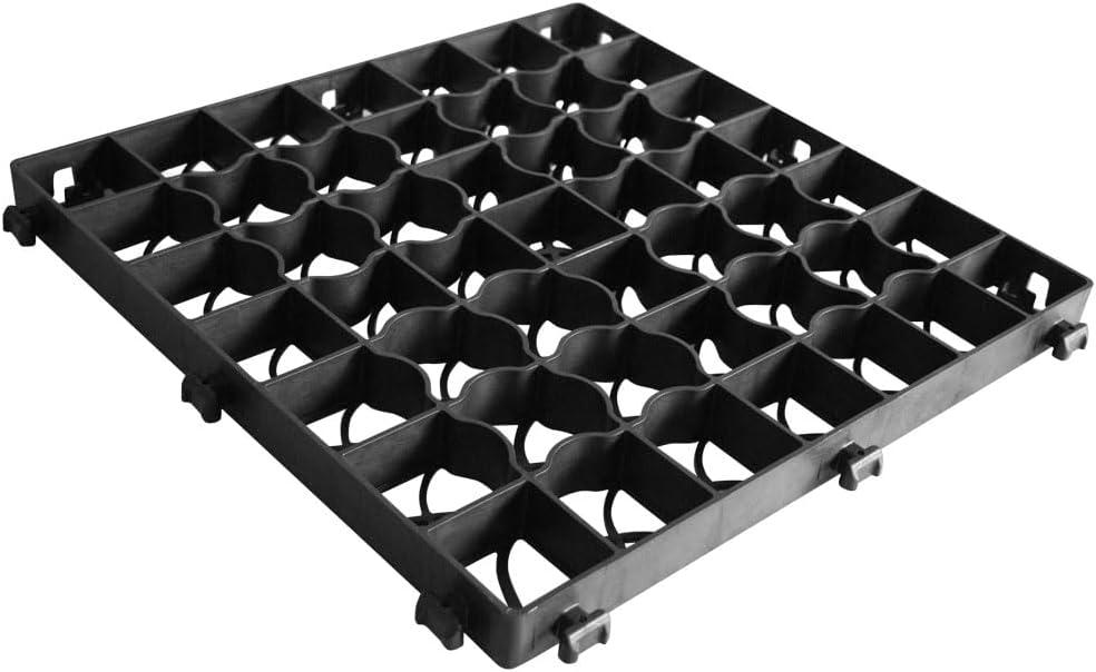 Titan Permeable Grass & Gravel Paver System - 100% Recycled Polypropylene, 186,383 lb/ft² Load Capacity, 1⁹⁄₁₆" Thickness, 27.8 sq.ft Coverage - 4-Pack 