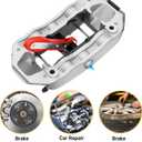 Brake Caliper Compression Tool - Rotating Ratchet Caliper Piston Compressor Tool with 2 Pcs Steel Plates, 360 Adjustable Brake Caliper Tool, Essential Tool for Car Brake Maintenance