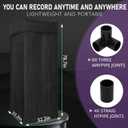 Portable Vocal Booth, Adjustable LED & Thick Soundproof Recording Booth Kit, 
32.2 x 32.2 x 78.7 inches