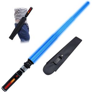 Light Up Saber for Kids, Blue Light Swords with FX Sound for Galaxy War Fighter Warriors Halloween Dress Up Parties (with Belt Clip)