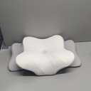 DONAMA Cervical Pillow for Neck and Shoulder,Contour Memory Foam Pillow,Ergonomic Neck Support Pillow for Side Back Stomach Sleepers with Pillowcase (Queen Size 24.8"Lx14.96"Wx5.51"H, Light Grey)