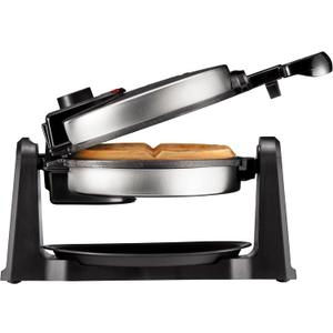 Chefman Rotating Belgian Waffle Maker, 180° Flip Iron w/ NonStick Plates, Adjustable Timer, Locking Lid, & Drip Plate, Space Saving Storage, MessFree Breakfast, Stainless Steel/Black