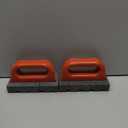 Wenqik 2 Pcs Rub Brick with Handle Concrete 20 Grit Masonry Tools Smoothing Cleaning Removing Marks Tool (Red)