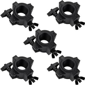 Stage Light Clamp 5 Pack, 33lb Plastic DJ Light Clamps, Truss for Studio Theater, 1'' Lighting O Clamp Fit 3 Size Pipe Diameter: 25mm 38mm 50mm