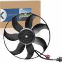 KELOKE Engine Radiator Cooling Fan Assembly Compatible with Volkswagen Jetta, Passat, Golf, Tiguan, Tiguan Limited, Beetle, CC, Eos, GTI & Audi A3, A3 Quattro, TT Quattro, Left, Replace# 1K0959455CQ