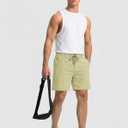 PRIVIMIX Mens Stretch 7 Inch Casual Shorts with Multi-Pocket Quick Dry Lightweight Shorts for Golf Summer (Brown, XXXL)