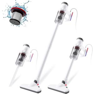 KEROMEE Corded Vacuum Cleaner, Handheld 5-in-1 Stick Lightweight Vacuum Broom Car Vacuum for Pet Hair Hardwood Floor Cat Litter Cleaning
