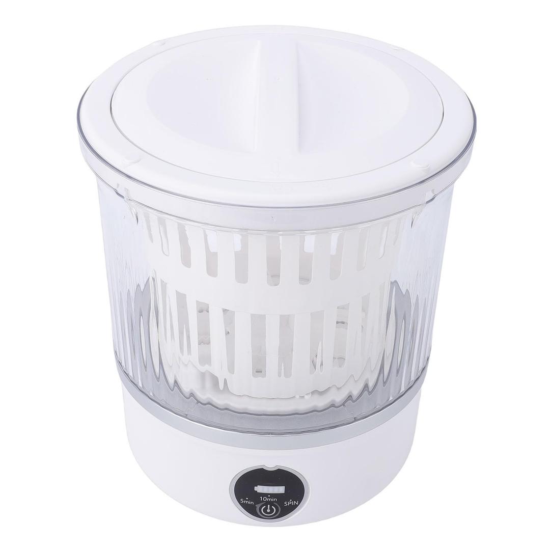 Alomejor Portable Washing Machine, 6000mAh Rechargeable Underwear Washer for Travel Camping Baby Clothes Socks Silk Wool(Missing Part)