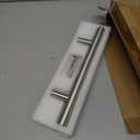 goldenwarm 12 in Sliding Barn Door Handle and Flush Pull Set-7 Inch Hole Centers Brushed Nickel Heavy Duty Hardware Stainless Steel, 2 Pack