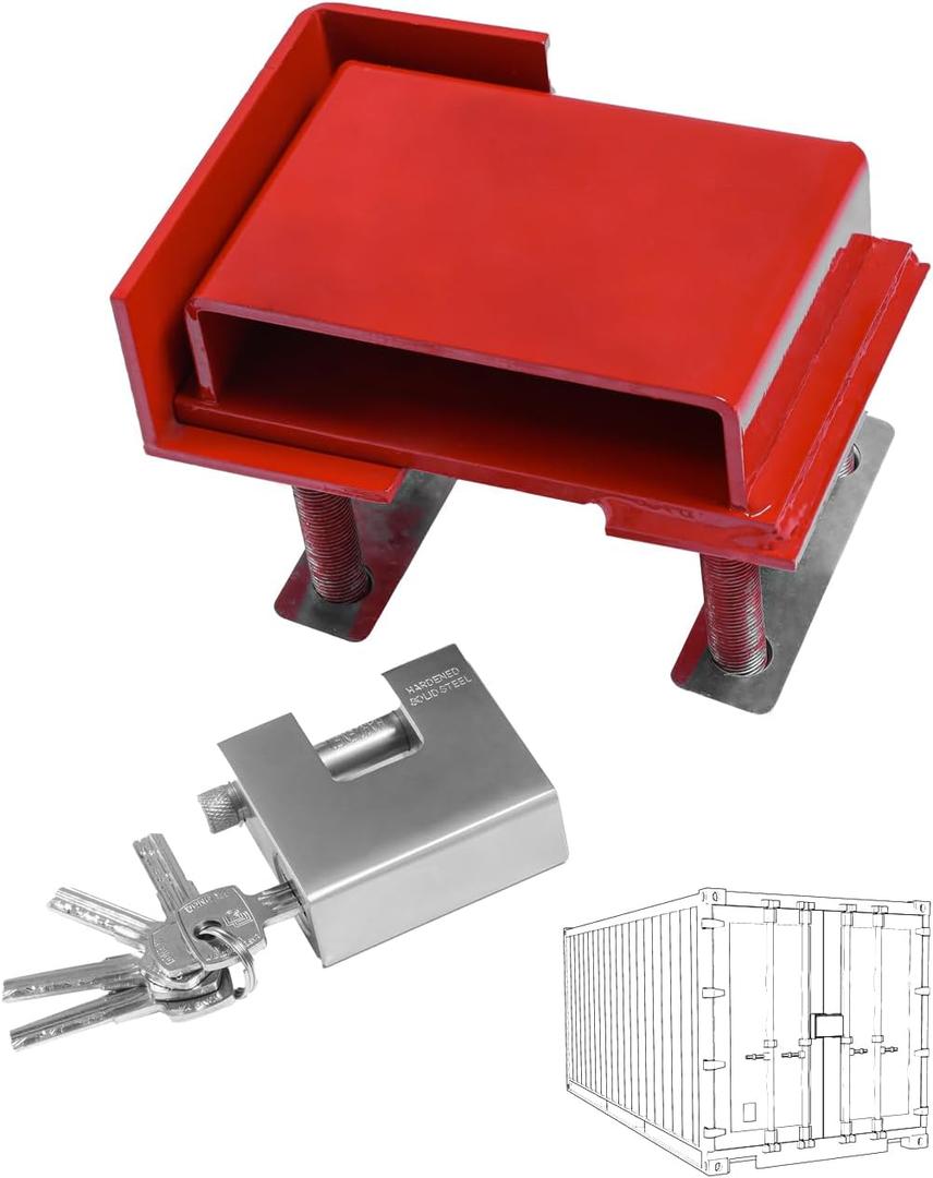 Shipping Container Lock Box Bolt On Heavy Duty Shipping Container Accessories with Padlock & 5 Keys