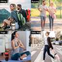 Water Bottle Carrier Bag with Strap for Stanley 40/30 oz Tumbler with Handle, Water Bottle Holder Pouch with Phone Pocket for Stanley Cup Accessories, fit Walking Hiking Travel (Pink&Black)