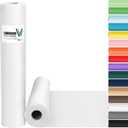 Vanhench White Wrapping Paper 17.5"x1200"(100'), White Easel Painting Drawing Paper Roll Kids Art Supplies, Chart Poster Bulletin Board, Floor Covering Arts Crafts Gift Wrap 80GSM 55LB