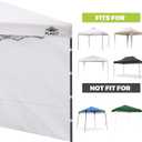 Instant Canopy Sidewalls for 10x10 Pop Up Canopy Tent, 300D Waterproof Material for Outdoor Events, Vendor Booths, and Privacy (Sidewalls Only) (White, 10x10ft-3pcs)