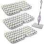 Upgraded Scrub Steam Mop Pad for Shark Steam Pocket Mop S3501 S3601 S2901 S2902 S3550 S3801 S3901 SE450 S3601D S3901D, Steam Mop Replacement Pads for All Hard Floors, 3 Pack