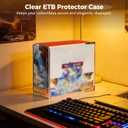 4 Pcs ETB Protector Cases, Acrylic Display Cases with Metal-gripping Lid, Box, Clear Dustproof & Waterproof Collectible Storage Boxes, Compatible with Elite Trainer Box