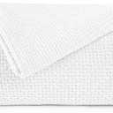 BOUTIQUO 100% Cotton Bed Blanket, Breathable Thermal Blanket King Size, Soft Honeycomb Waffle Blanket 90"x102", Cotton Bed Blanket, Perfect for Layering Any Bed for All Season, White King