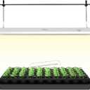 2ft Grow Light for Seed Starting,LED Grow Lamp for Indoor Plants,Seedling Grow Light with Stand,Seed Starter Light Kit with Natural White Spectrum,Height Adjustable,Iron Frame,ON-Off Switch