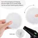 Homtable 6IN Large Faux Fur Pompoms, 4 Pieces Big Pom Pom Balls Fluffy Pompom Ball with Elastic Loop for Shoes Scarves Gloves Scarves Bag Key Chain Charms Accessories (White)