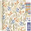 bloom daily planners HARDCOVER 2026 Planner (January to December) - 8.5 x 11 Weekly & Monthly Dated Agenda Organizer Book with Stickers & Tabs - Whimsical Wildflowers