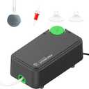 SYSENCIAGA 5W Aquarium Air Pump, Ultra Quiet Dual Outlet Adjustable Oxygen Pump for up to 300 Gallon Fish Tanks, Small Tanks, Hydroponics & Household Use