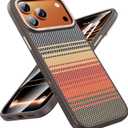 Maledan for iPhone 17 Pro Max Case Carbon Fiber & Shockproof TPU Compatible with MagSafe, Magnetic Thin & Light Case iPhone 17 ProMax with Caseless Feel, Real 1500D Aramid Fiber Woven [Not Printed] (Sunset)