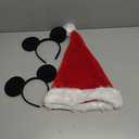 Disney Mickey Mouse Santa Hat - Velour and Faux Fur Santa Hat with Mouse Ears
