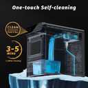 INOVIVA Nugget Ice Maker, 40 lbs/24H Soft & Chewable Nugget Ice Machine with 1.2-Gallon Tank, Automatic Water Refill, Preset Timer & Self-Cleaning, Countertop Pellet Ice Maker for Home & Kitchen