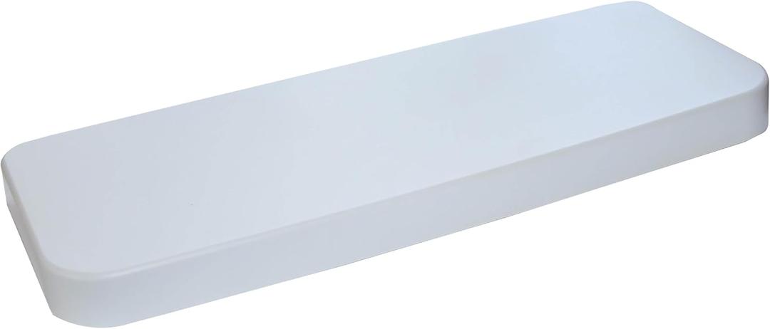 Replacement Toilet Tank Lid - Universal Fit - White Plastic - Inside Dimensions: 19-1/4" x 6-9/16" - Made in USA