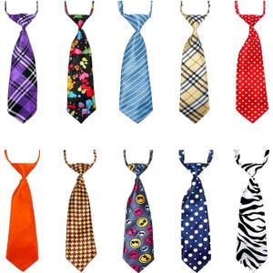 Segarty Dog Ties for Large Dogs, Pet Neck Tie, with Adjustable Collar, Bulk Bow Ties Bowties Necktie Grooming Accessories for Girl Boy Dog Valentines Holiday Birthday Wedding Cosplay Costumes (10PCS, Multi-Colored A)