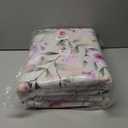 Washable Purple Green Area Rug 5'7' Boho Large Living Room Rug Lilac Lavender Floral Non-Slip Soft Oriental Vintage Color Bedroom Carpet Dining Room Nursery Home Office Indoor Decor