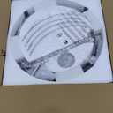 28" Black Glass Chandelier for Dining Room, 8-Light Modern Large Glass Drum Chandelier Dining Room Light Fixture Over Table, Hanging Pendant Light for High Ceiling Foyer Living Room