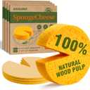 2 x Pop-Up Cleaning Sponge, Cellulose Sponges Extra Thick - Gobbles Up Stubborn Grime, Cleans Curved Edges & Corners, Heavy-Duty Eco-Friendly(4 Pack)