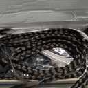 Black Hair Bun,Clip-On Feathered Bun Hair Pieces for Women Synthetic Sick Back Bun Hair Extension Natural Looking Fake Hair Clips Volumizing Straight Bun(Black,braids,Rhinestone flower)