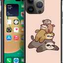 CARLOCA Compatible with iPhone 13 Pro Max Case,Sloth Stack Graphic Design Shockproof Anti-Scratch Drop Protection Case for iPhone 13 Pro Max