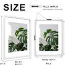 Egofine 9x12 Floating Frames Set of 2, Double Plexiglass Picture Frame, Made of Solid Wood Display Any Size Photo up to 9x12, Wall Mount or Tabletop Standing, White