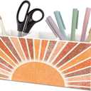 SNNDER Boho Office Desk Accessories, Retro Boho Sun Sunshine Sunrise Sunset Pen Pencil Holder Organizer for Home Office Desk Accessories