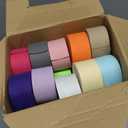 Windyun 36 Rolls Heavy Cotton Webbing 118.8 Yard 36 Color Mixed Polyester Cotton Webbing Strap Tote Bags Leash Straps for Making Bag Handles, Cloth Belt, Crafts Outdoor Accessories Supplies