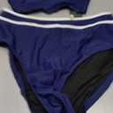 edium)Women's Two Piece High Waisted Sporty Tummy Control Bathing Suit, Blue, Medium