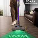 Cordless Vacuum Cleaner, 600W 50KPA 65 Mins Runtime Vacuum Cleaners for Home, Stick Vacuum with Self-Standing, Wall Mount Charging and Intelligent Auto Mode, Handheld Vacuum for Pet Hair/Carpet/Floor