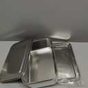 2 Sets Stainless Steel Cake Pan with Lid 6 x 9 Inch Rectangle Bread Loaf Pans with Cover Rectangle Baking Bakeware for Bread Cake Brownies, Dishwasher Safe (Classic Style)