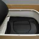Enclosed Litter Box with Front Door Flap and Scoop, Covered Kitty Litter Box with Handle and Buckles for Portability and Privacy (Shining Black)