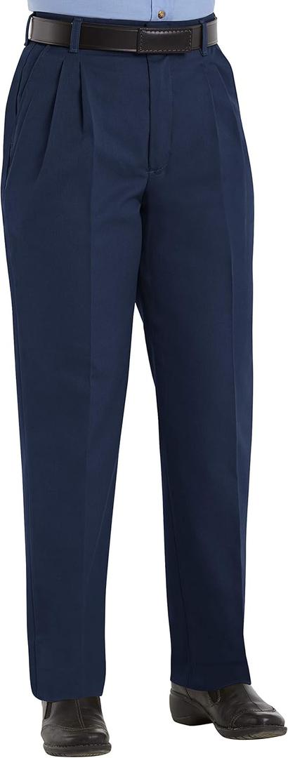 Red Kap Women's Pleated Twill Slacks (6, Navy)