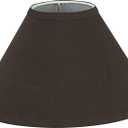 Aspen Creative 58761A Empire Uno Lamp Shade in Dark Brown, 4" Top x 11" Bottom x 7" Slant Height, Slip UNO 33mm