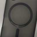 SUPFINE Magnetic for iPhone 16 Case (Compatible with MagSafe) (Military Grade Drop Protection) Translucent Matte Shockproof with Anti-Fingerprint Phone Cover,Black