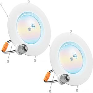 Sunco 6 Inch LED Can Lights Retrofit Recessed Lighting, Motion Sensor Ceiling Light, 850 LM, Selectable CCT 2700K/3000K/4000K/5000K/6000K, 10W, ETL 2 Pack